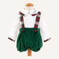 Completo in velluto e tartan
