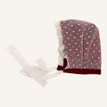Cuffia in velluto coperta in tulle