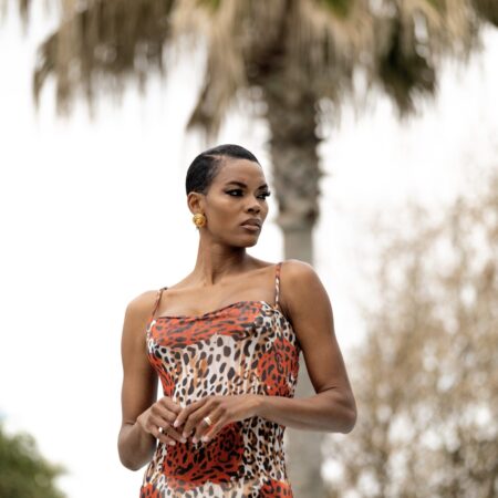 Abito mare leopard & floreal mamy