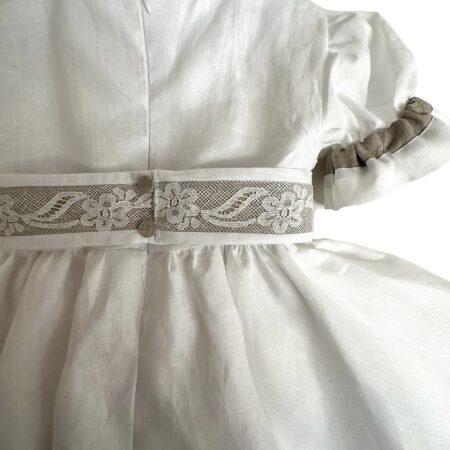 Abito in Lino con pizzo valencienne