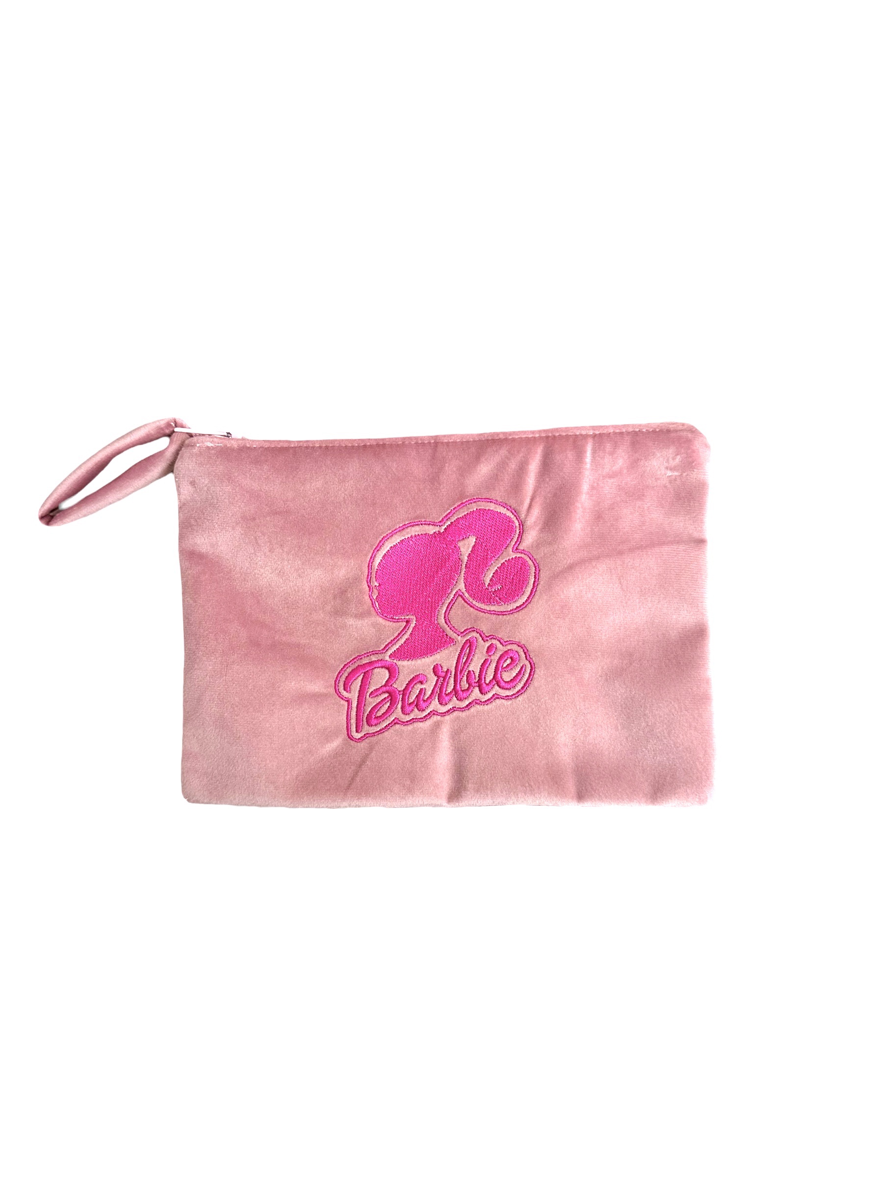 Pochette Barbie in velluto con doppio ricamo