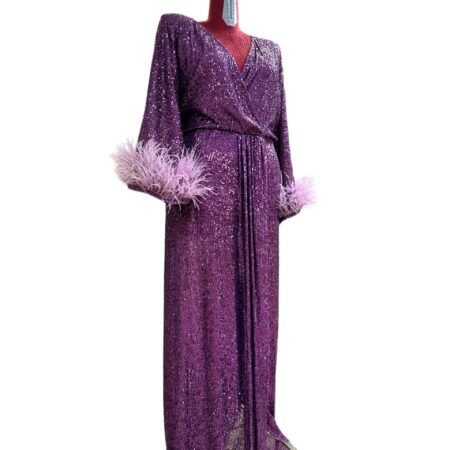 Abito paiette e piume