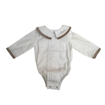 Camicia con bordino in velluto