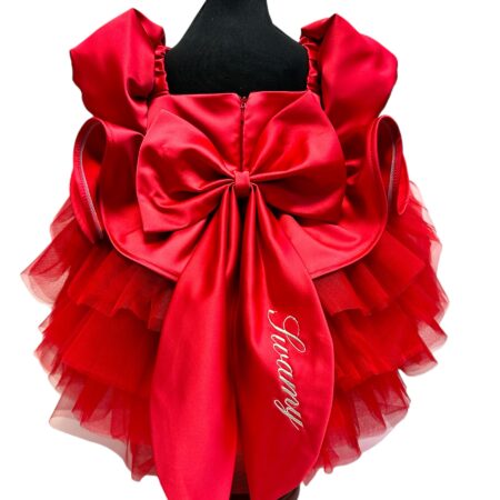 Abito in seta con balze