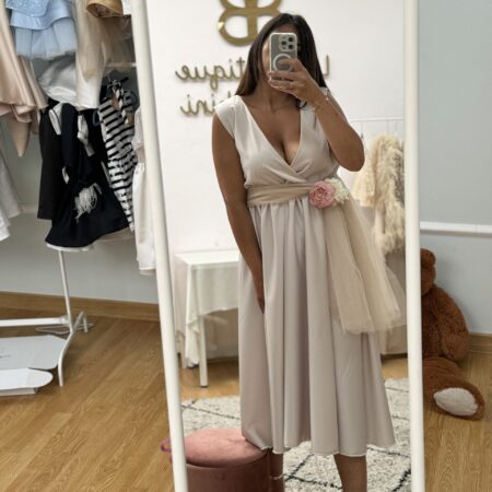 Abito in seta avorio