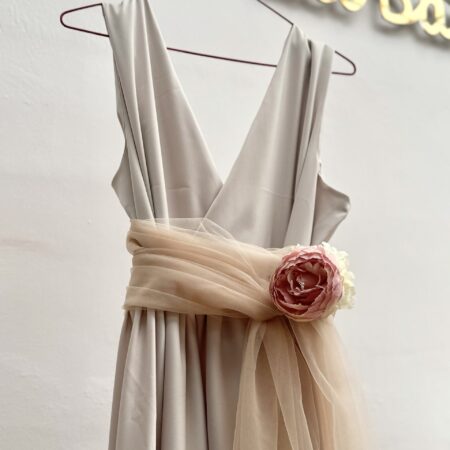 Abito in seta avorio