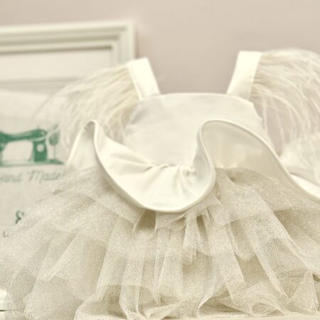 Abito balze tulle glitter