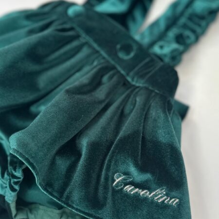 Culotte in velvet verde
