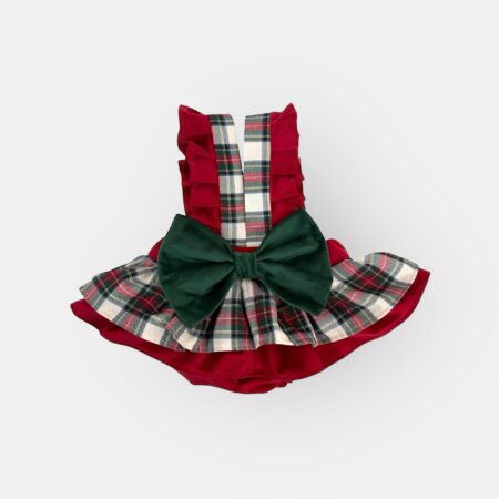 Culotte in tartan velvet
