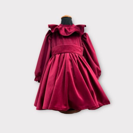 Abito in velluto Borgogna