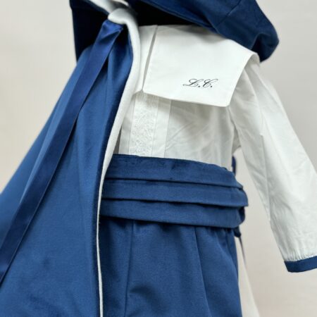 Completo in velluto blu