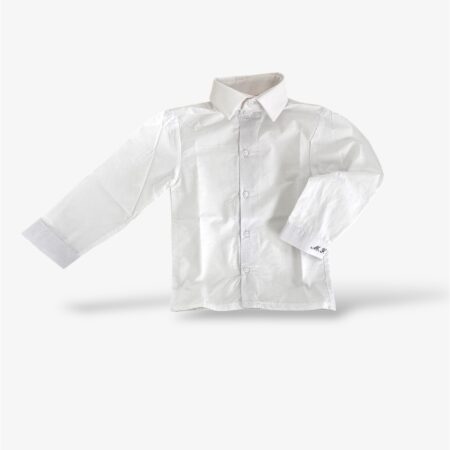 Camicia manica lunga con collo classico e personalizzazione sul polso