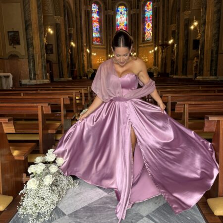 Abito in seta glicine