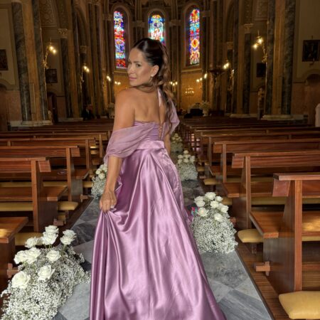 Abito in seta glicine