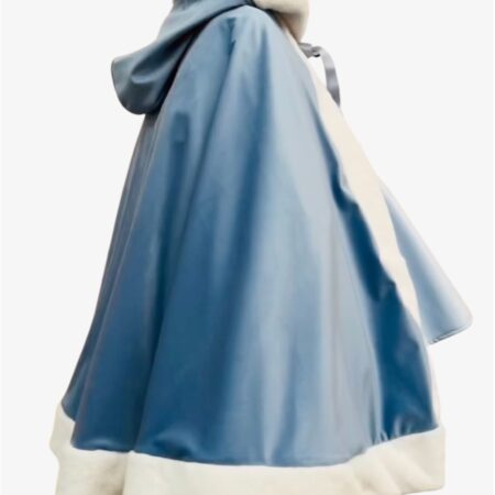 Abito in velluto con ricami Frozen e mantello