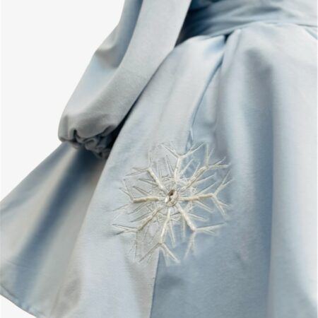 Abito in velluto con ricami Frozen e mantello