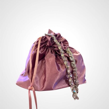 Borsa in seta glicine con manica gioiello