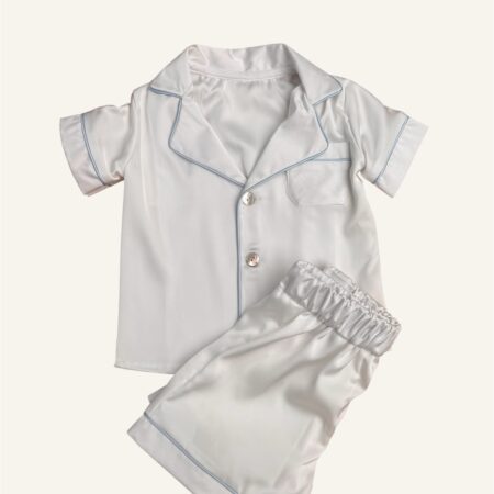 Pigiama in seta con frase