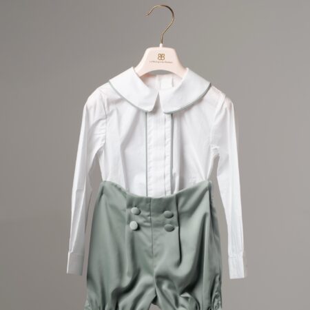 Coordinato mamma figlio in verde salvia