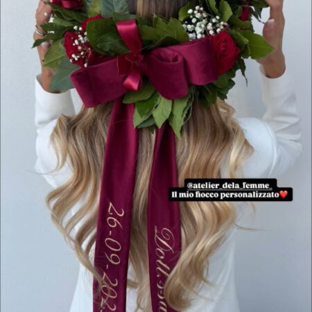 Fiocco laurea bordeaux in velluto