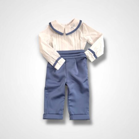 Completo bimbo in seta polvere
