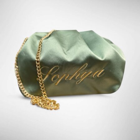 Pochette donna con catenina oro e personalizzazione
