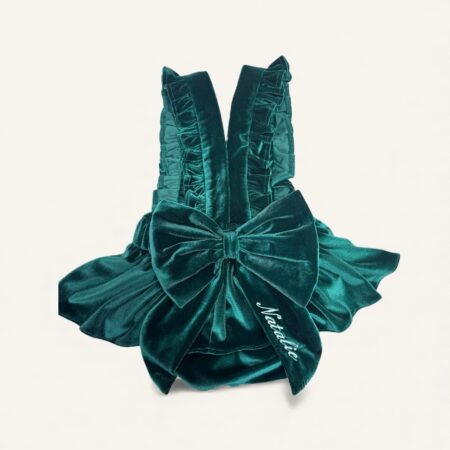 Completo in velluto verde bottiglia