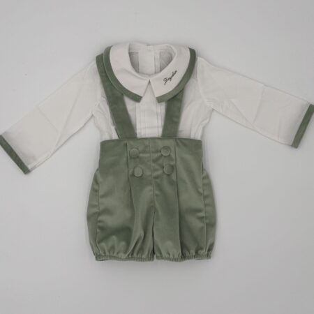 Completo in velluto verde salvia