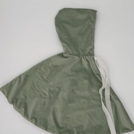 Mantella in velluto verde salvia