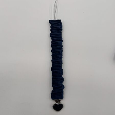 Catenina ciuccio velluto blu