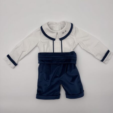 Completo in velluto blu