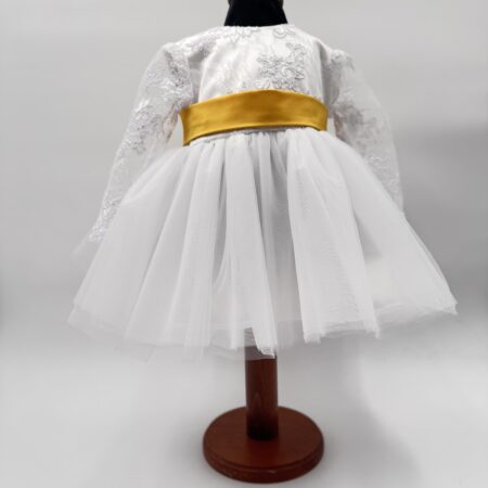 Abito Grace con cintura gialla