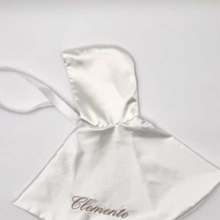 Mantella in seta personalizzata con cappuccio