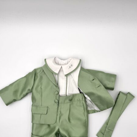 Completo in mikado verde salvia